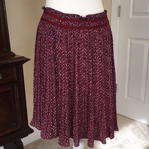 Banana Republic Red and Blue A-Line Skirt